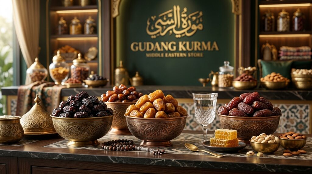 Etalase kurma premium Gudang Kurma Bukittinggi